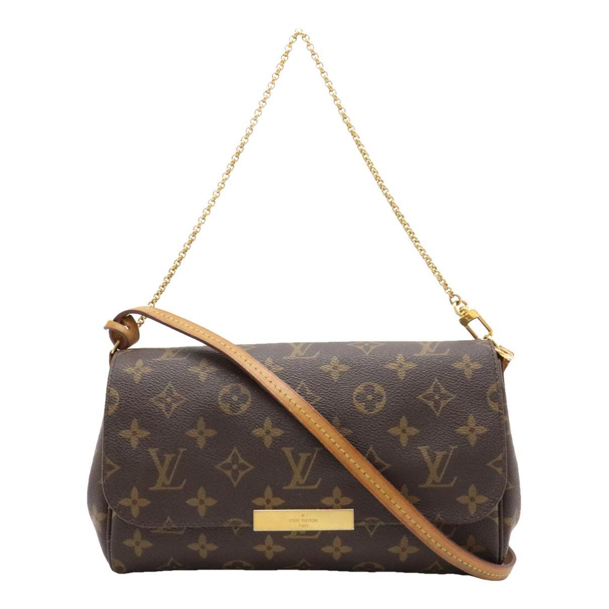 Mélie cloth handbag Louis Vuitton Brown in Cloth - 34855160