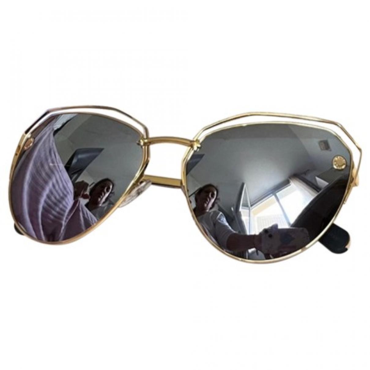 Oversized sunglasses Louis Vuitton Green in Metal - 32597823
