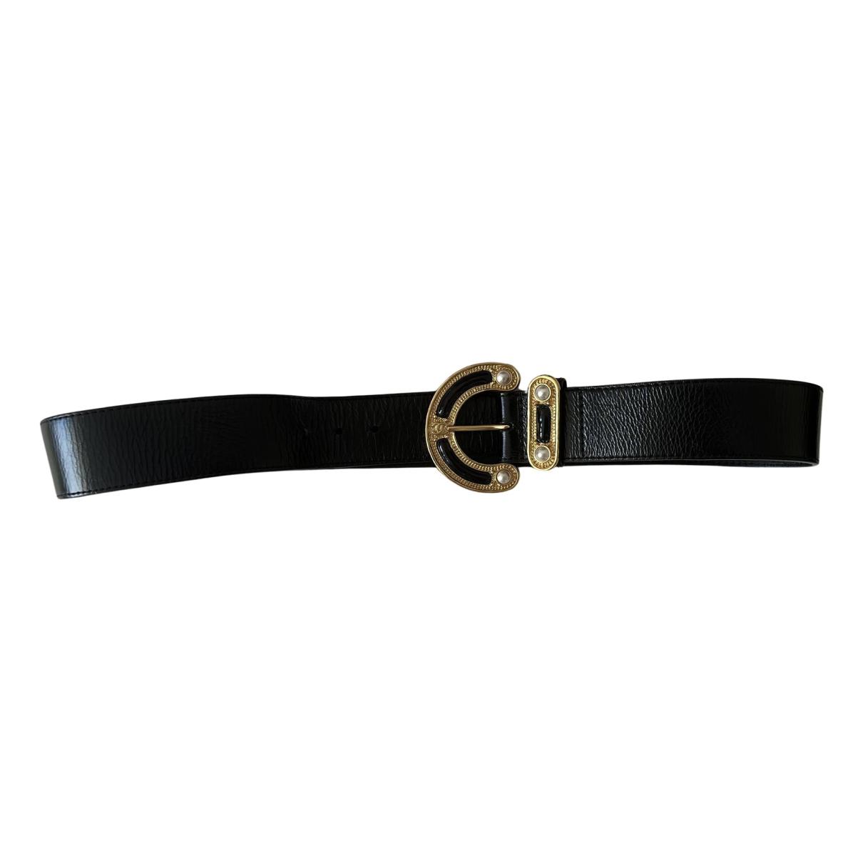 Leather belt Chanel Black size 35 Inches in Leather - 35834077