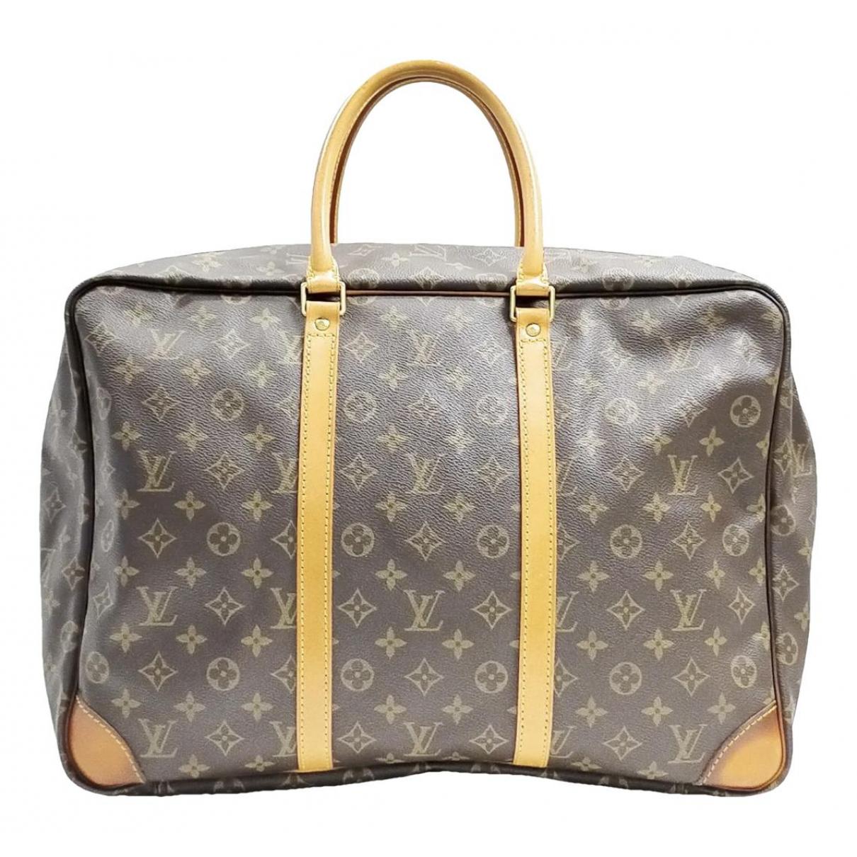 Louis Vuitton Rare Brown Leather Luggage Tag Bag Charm Speedy Keepall EPI 24lvs121