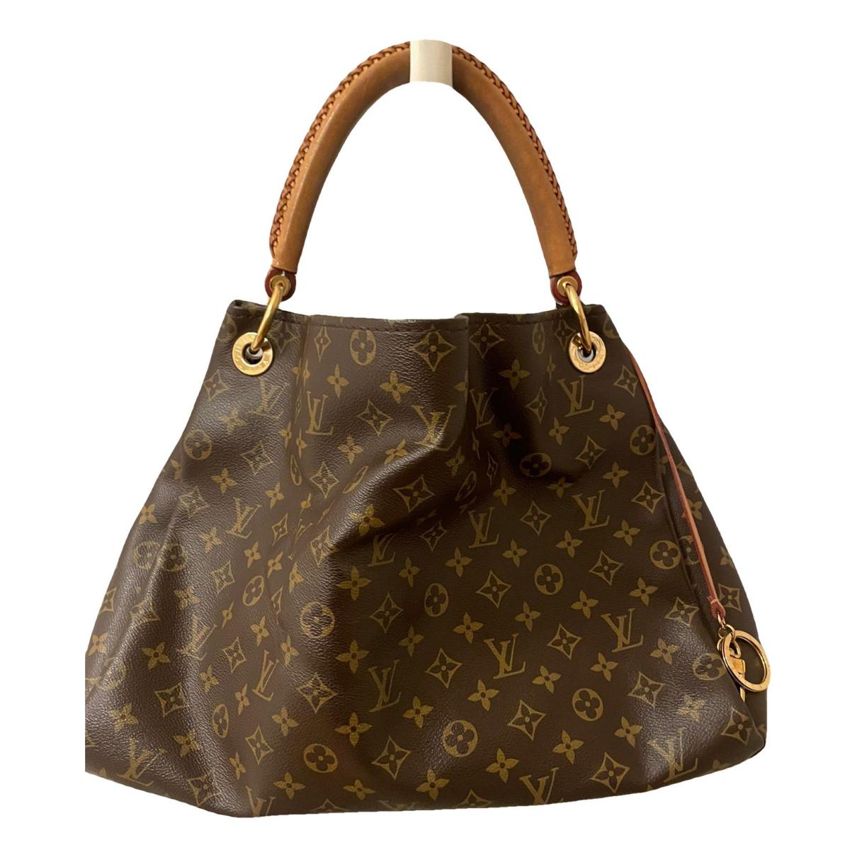 Artsy cloth handbag Louis Vuitton Brown in Cloth - 36008730