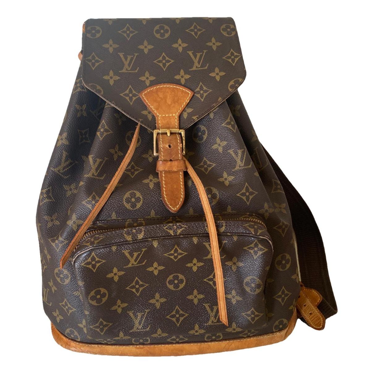 Montsouris leather backpack Louis Vuitton Brown in Leather - 34009340
