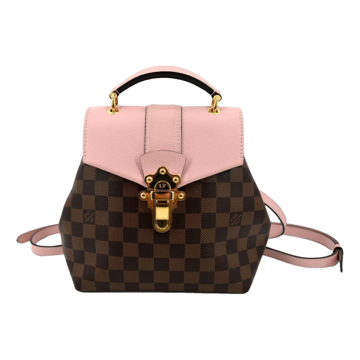 Leather backpack Louis Vuitton Pink in Leather - 31232725