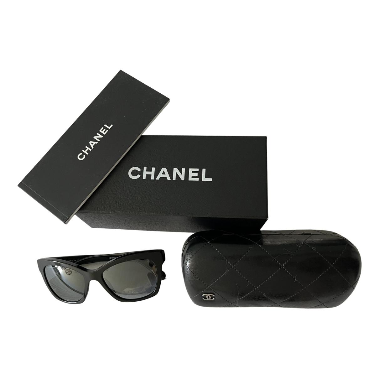 Oversized sunglasses Chanel Black in Plastic - 32883355
