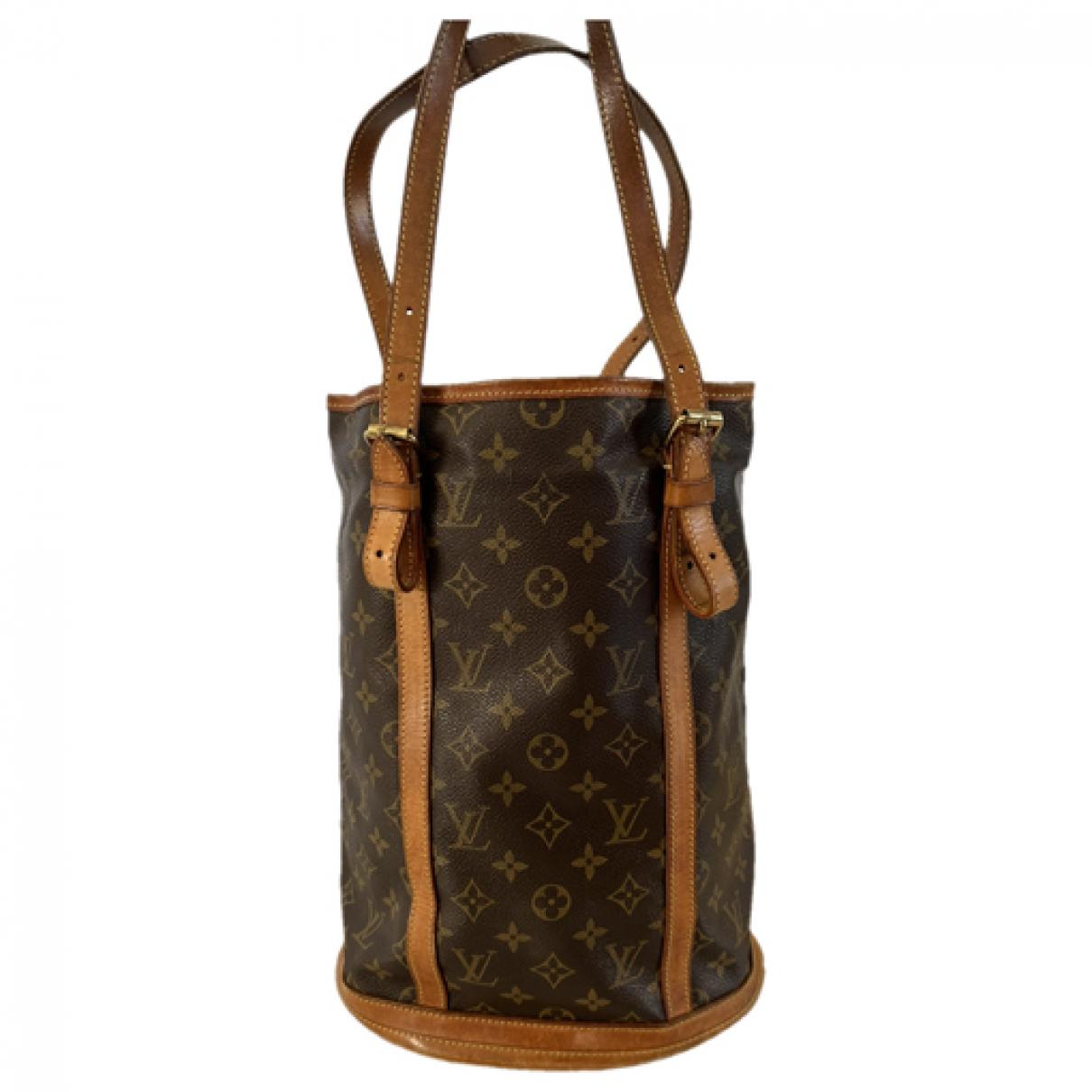 Bucket cloth handbag Louis Vuitton Brown in Cloth - 37004449