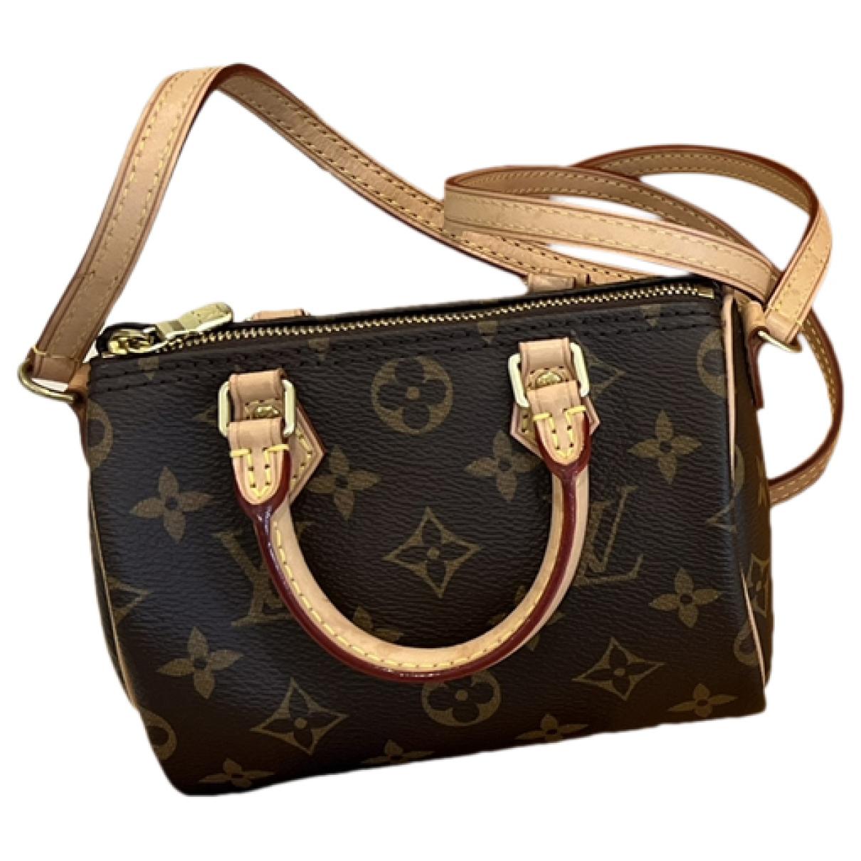 Nano speedy / mini hl leather crossbody bag Louis Vuitton Brown in Leather  - 38057449
