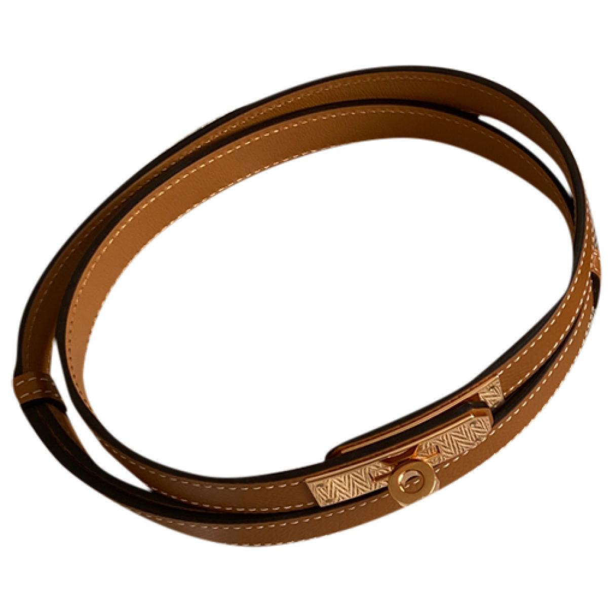 Kelly pocket leather belt Hermès Green size M International in Leather -  36281487