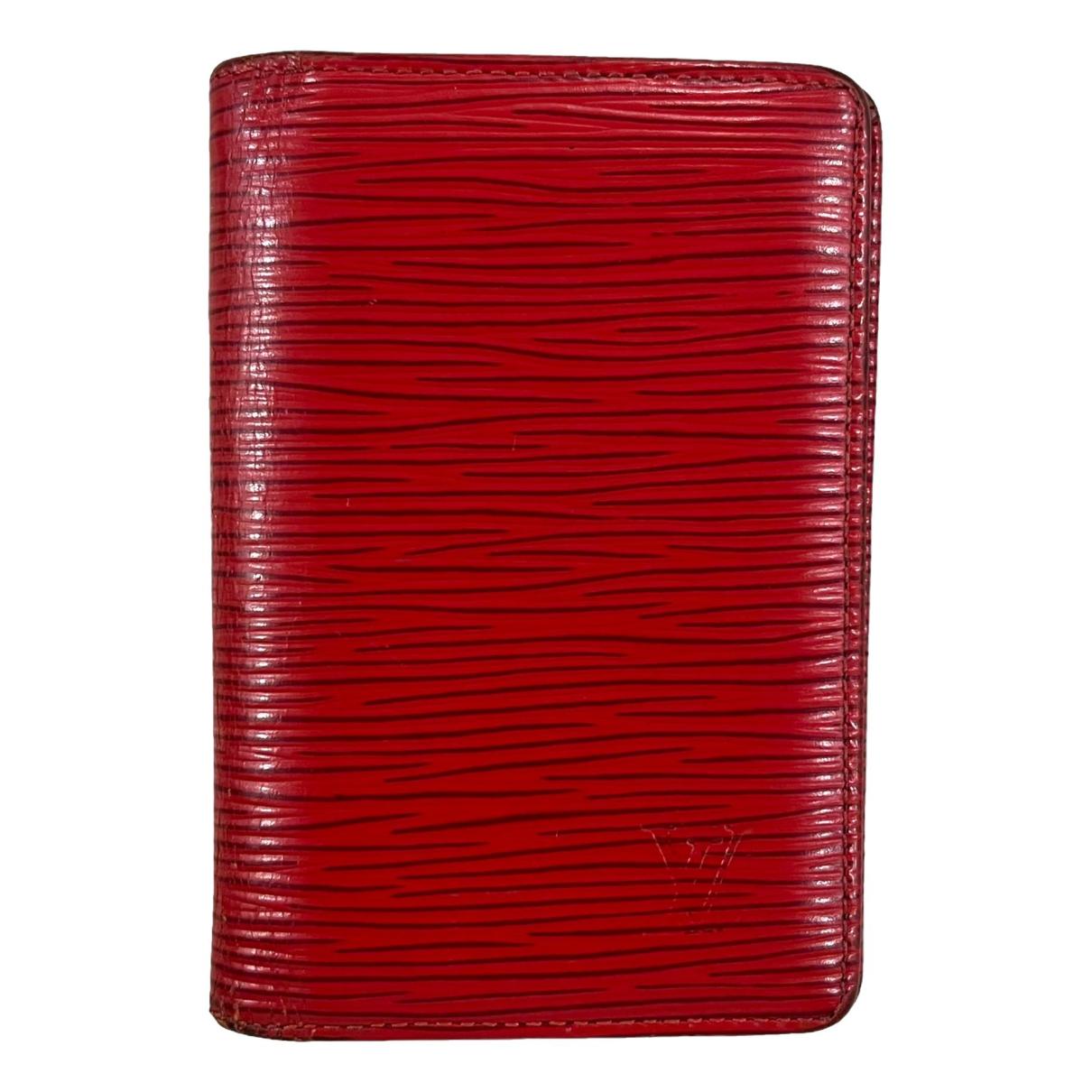 Pocket organizer leather small bag Louis Vuitton Red in Leather - 36319345