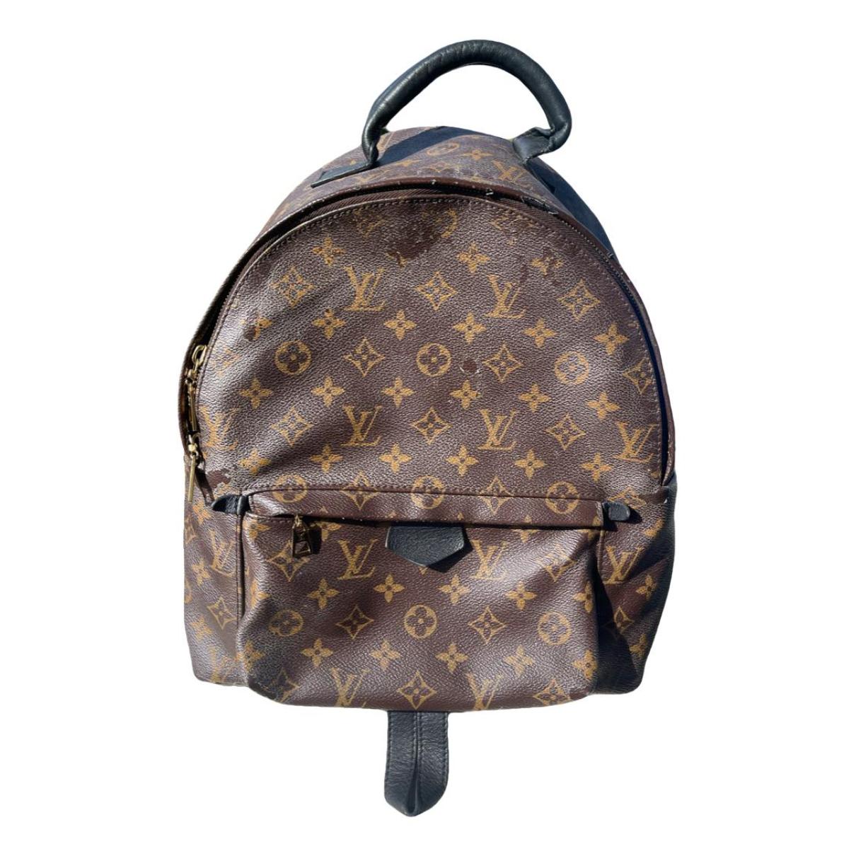 Palm springs leather backpack Louis Vuitton Brown in Leather - 29496201