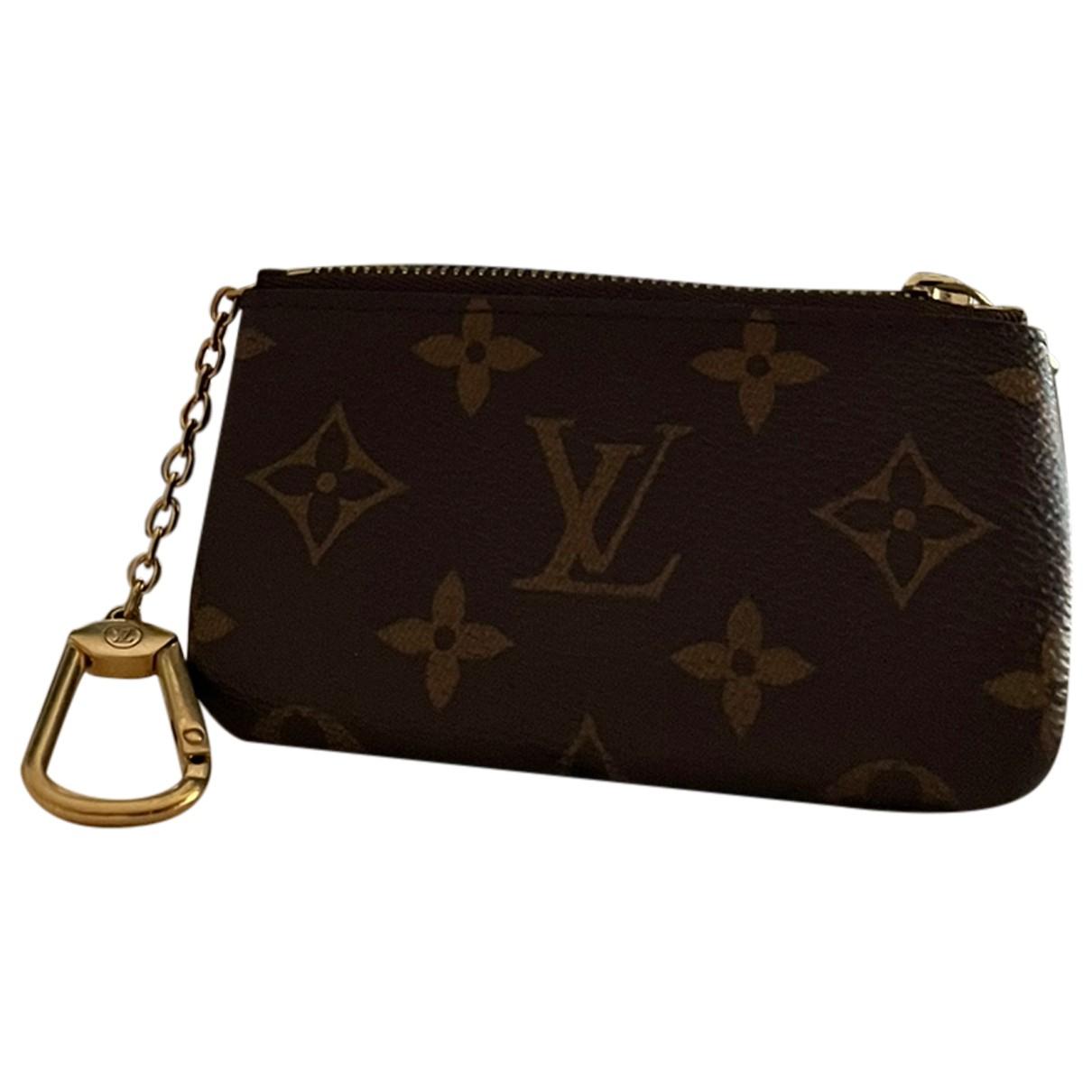 Key pouch cloth small bag Louis Vuitton Grey in Cloth - 29629288