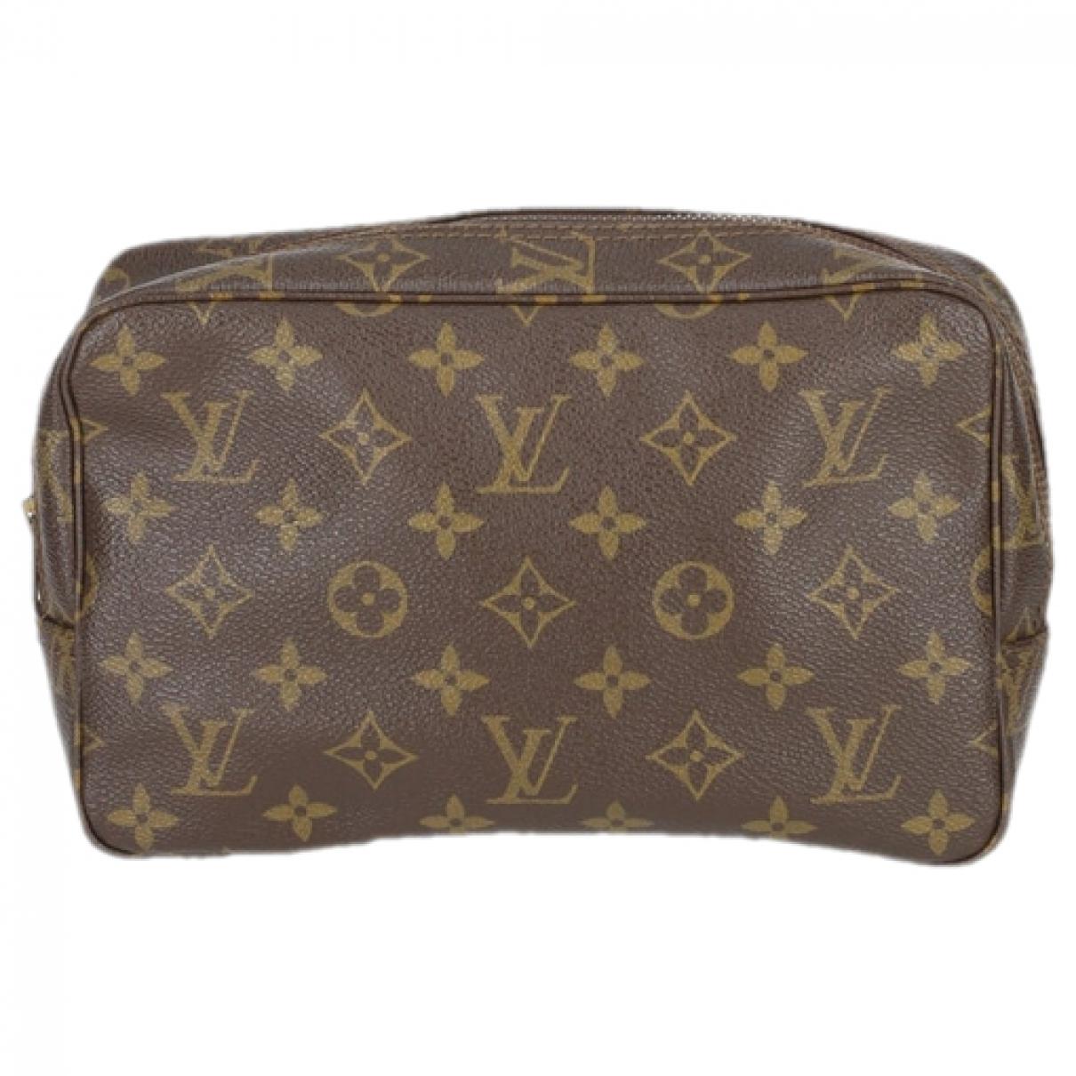 Trousse de toilette cloth travel bag Louis Vuitton Brown in Cloth - 36585582