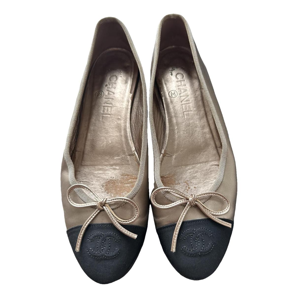 Cambon leather ballet flats Chanel Beige size 37 EU in Leather - 35591724
