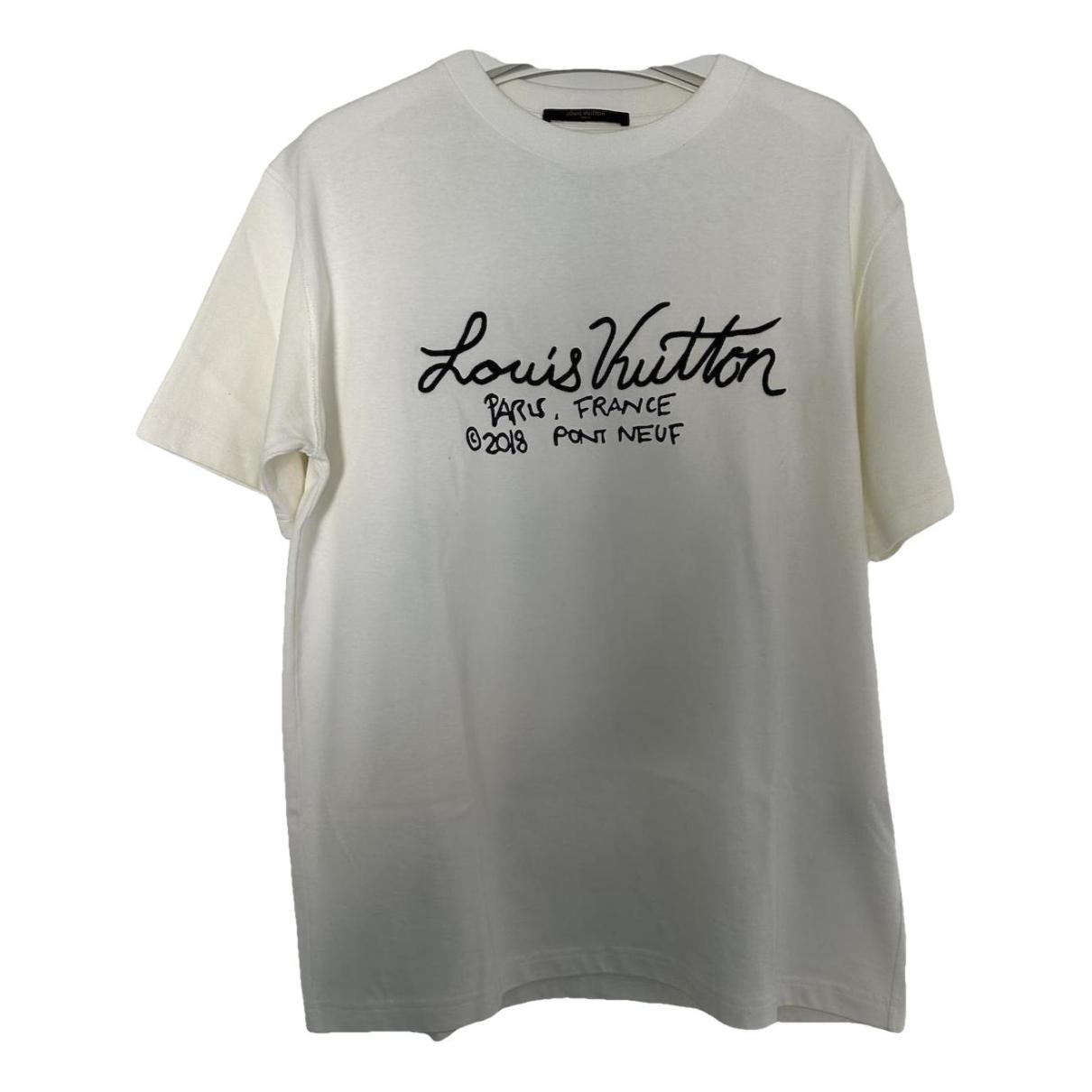T-shirt Louis Vuitton White size L International in Cotton - 37178610