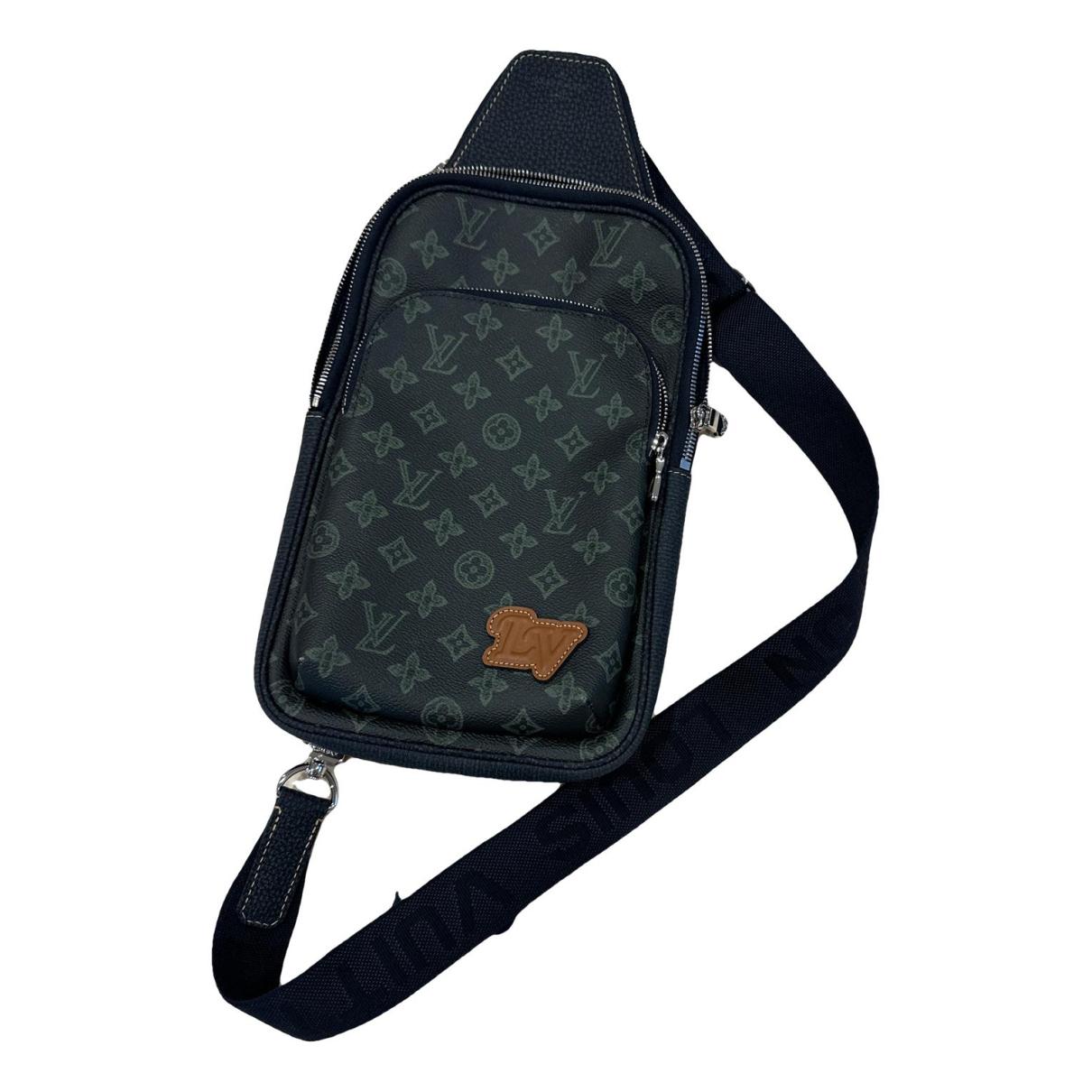 Avenue sling vegan leather bag Louis Vuitton Black in Vegan