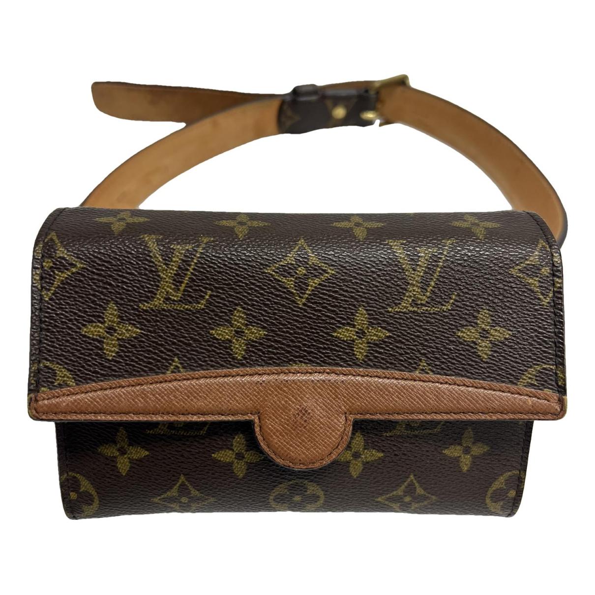 Louis Vuitton Belt bag / Bumbag Brown Leather Cloth ref.475843