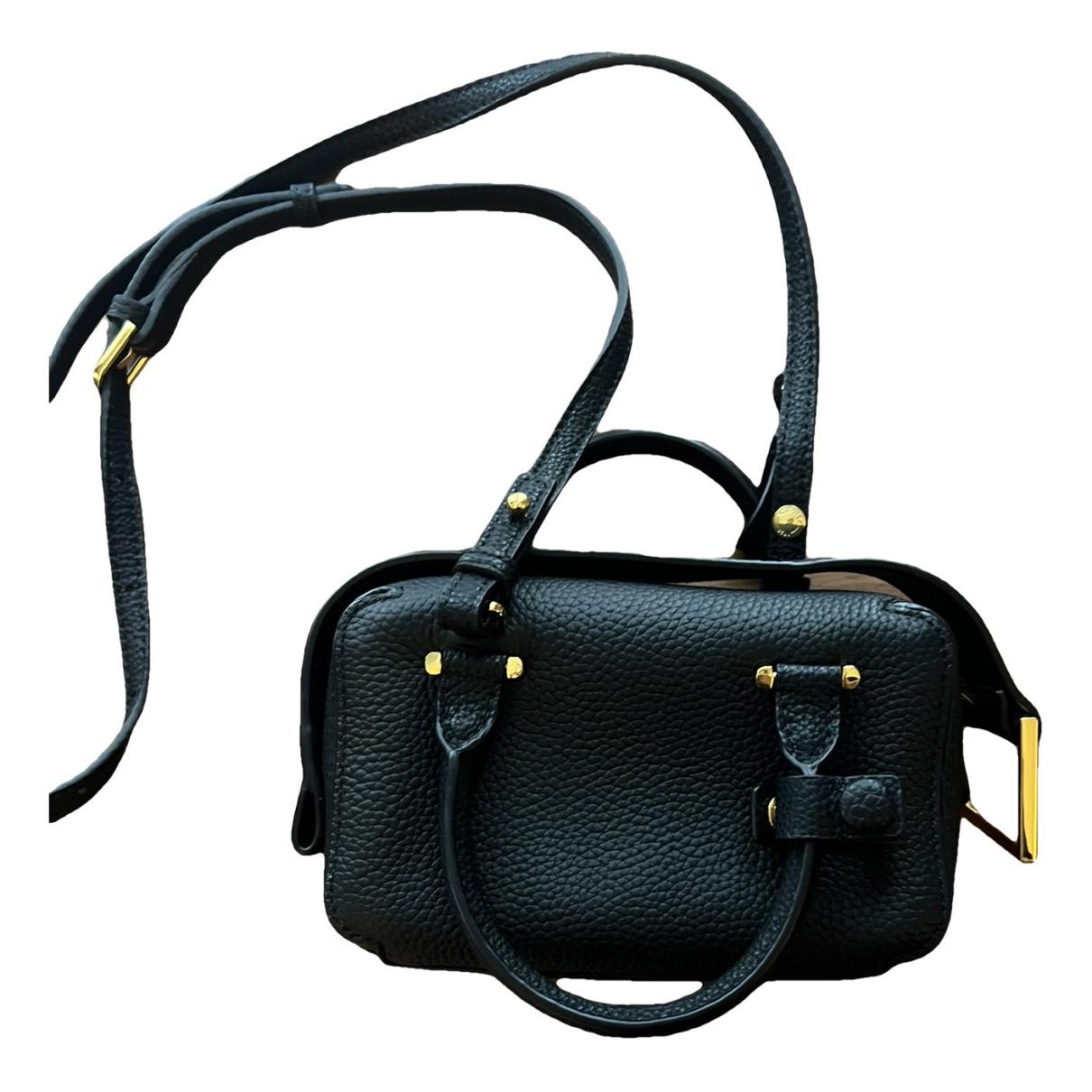 Cool box leather crossbody bag Delvaux Black in Leather - 37247149