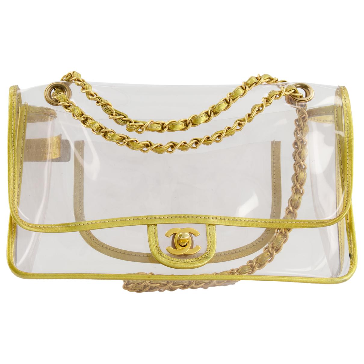 Timeless/classique handbag Chanel Gold in Plastic - 37260144