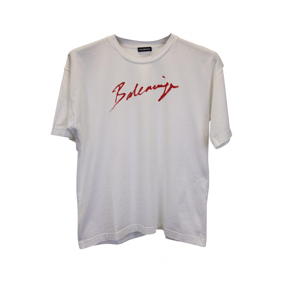 T-shirt Balenciaga White size M International in Cotton - 33508287