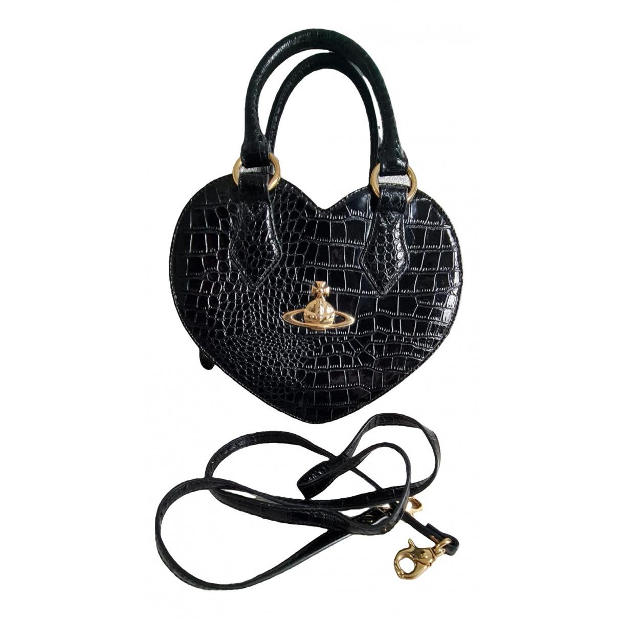Vivienne Westwood Heart Bag Chancery Black With Big Gold Orb 