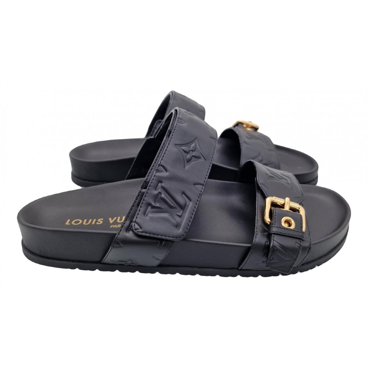 Lv archlight leather sandal Louis Vuitton Black size 39 EU in Leather -  31988023