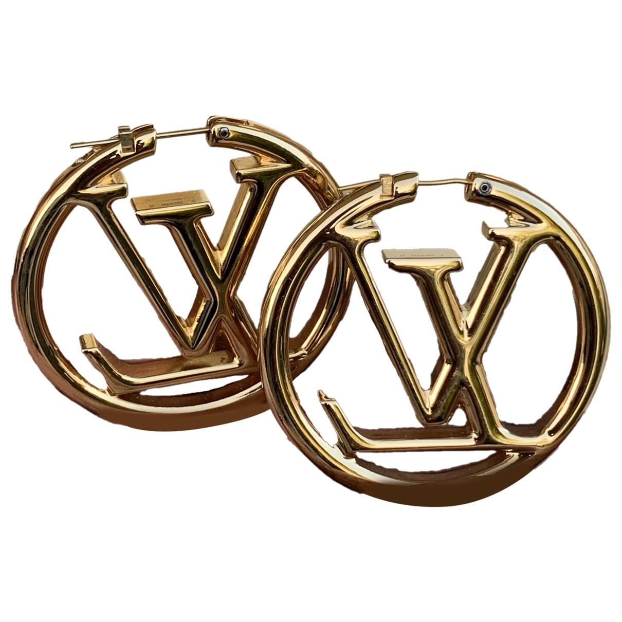 Authentic Louis Vuitton Monogram LV Circle Flower Earrings 2.5cm