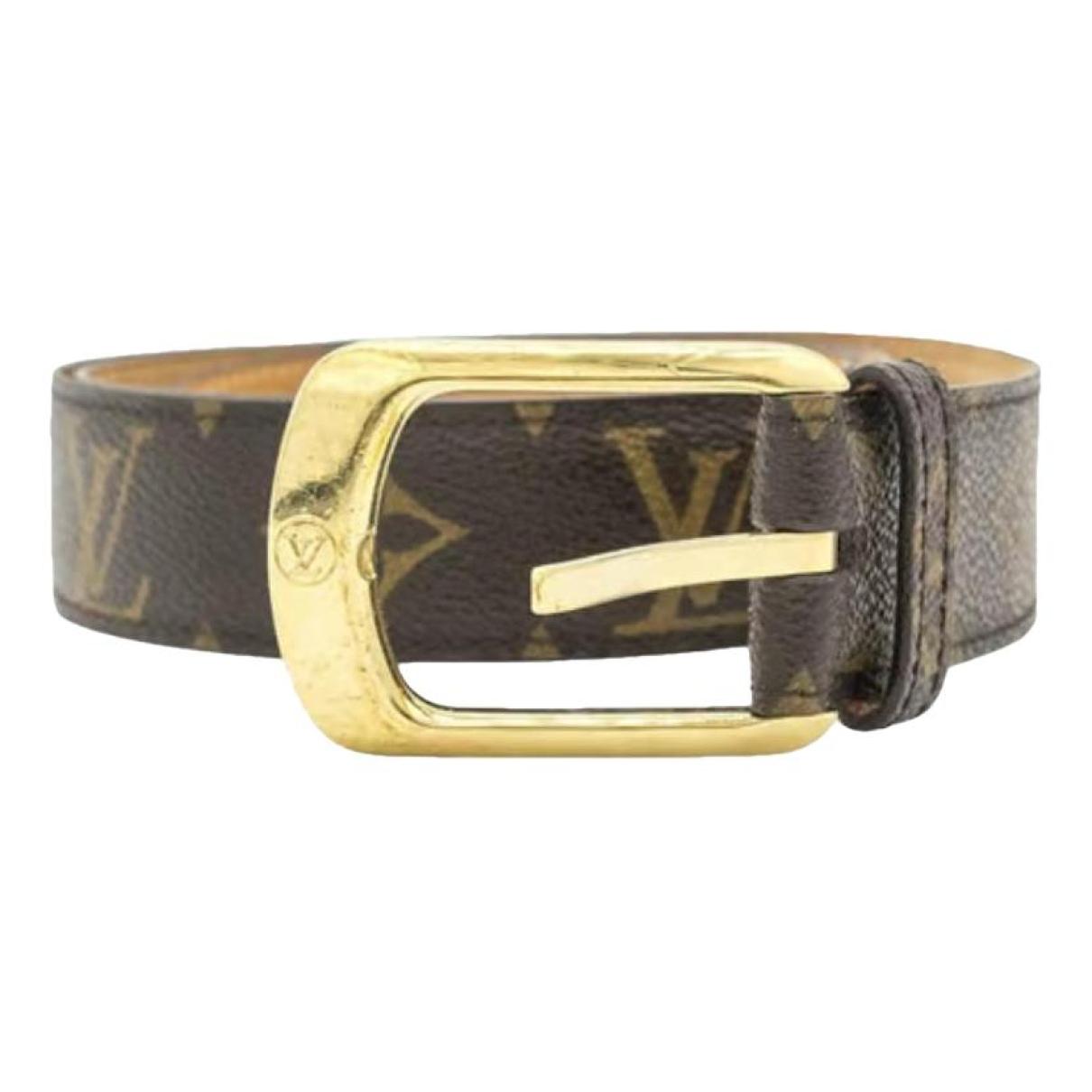 New wave leather belt Louis Vuitton Brown size 85 cm in Leather - 32608953