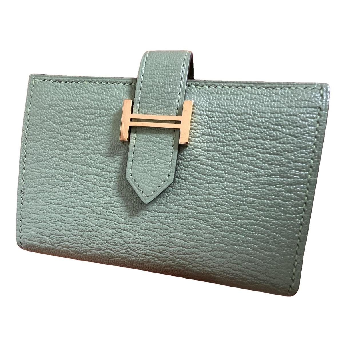 Béarn leather wallet Hermès Green in Leather - 37353304