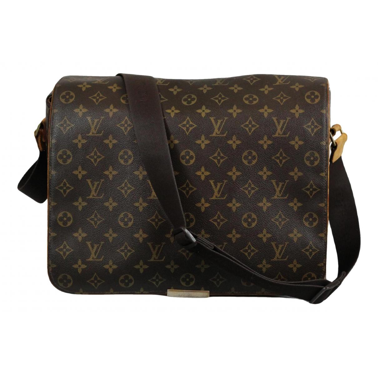 Abbesses messenger leather travel bag Louis Vuitton Brown in