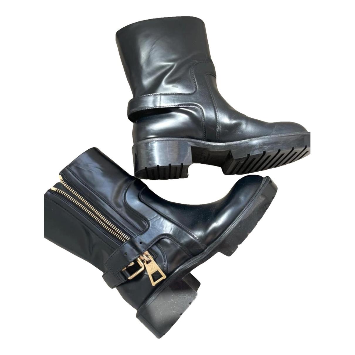 Louis Vuitton Star Trail Black Leather Ankle Boot Size 40 US 10 UK 7 AU 9  ref.903161 - Joli Closet