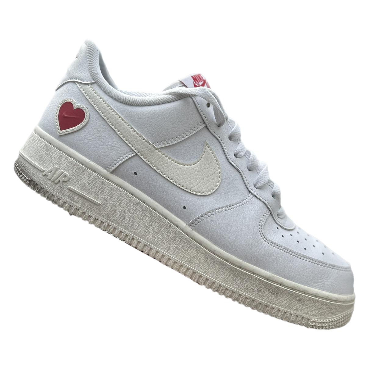 Air force 1 leather low trainers Nike White size 43 EU in Leather