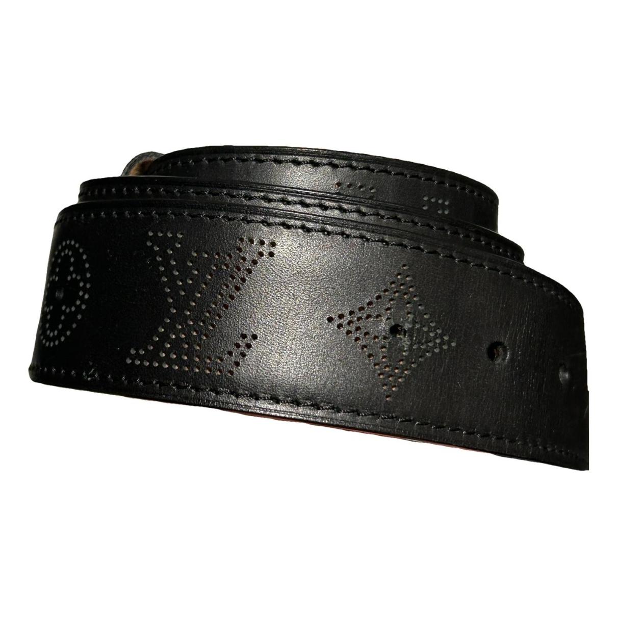 Leather belt Louis Vuitton Black size 90 cm in Leather - 35900487