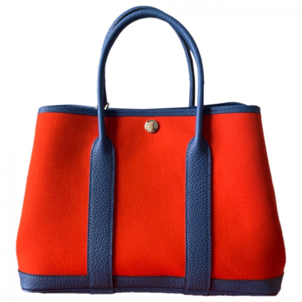 Shop HERMES Garden Party 2022-23FW Canvas Bi-color Plain Leather Totes by  AAAkiko19