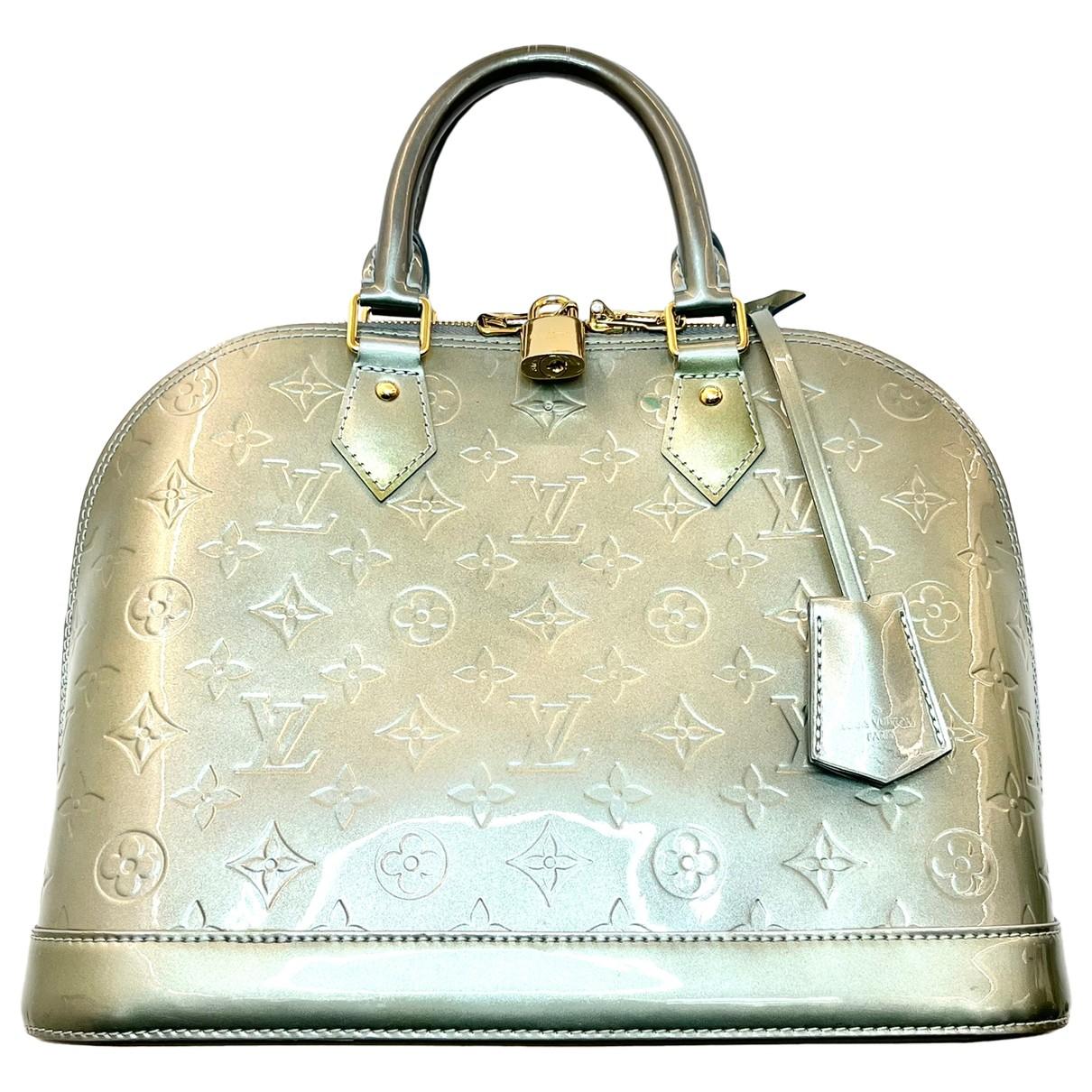 Alma leather handbag Louis Vuitton Grey in Leather - 37473884
