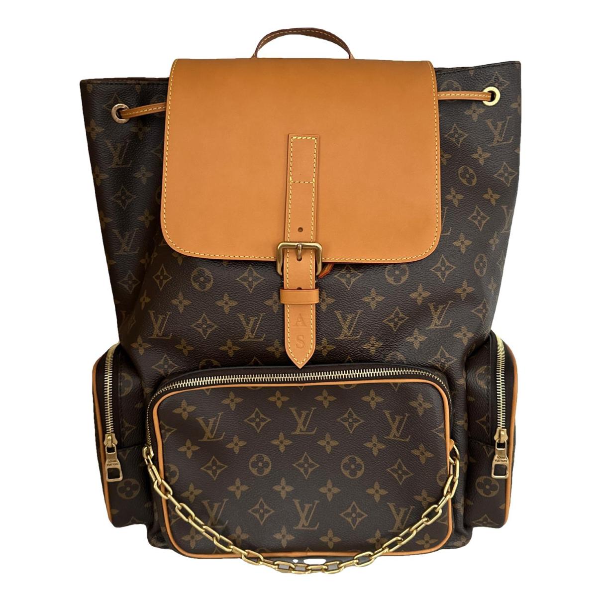 Christopher backpack leather bag Louis Vuitton Black in Leather - 30120239