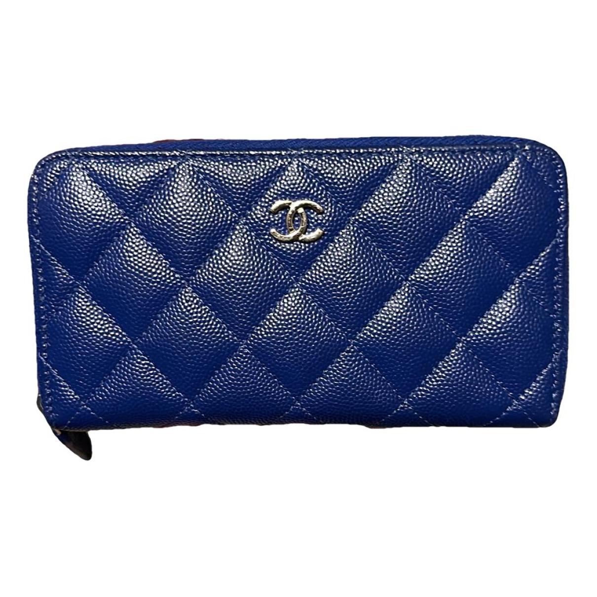Timeless/classique leather wallet Chanel Turquoise in Leather - 33767511