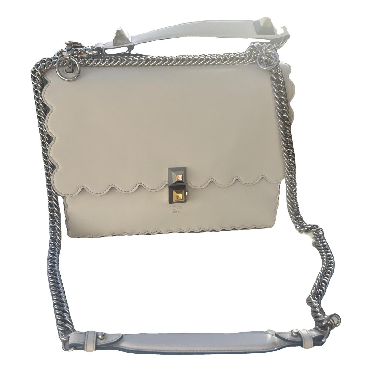 Fendi Kan I Metallic Silver Calfskin Scalloped Studded Bag – Queen