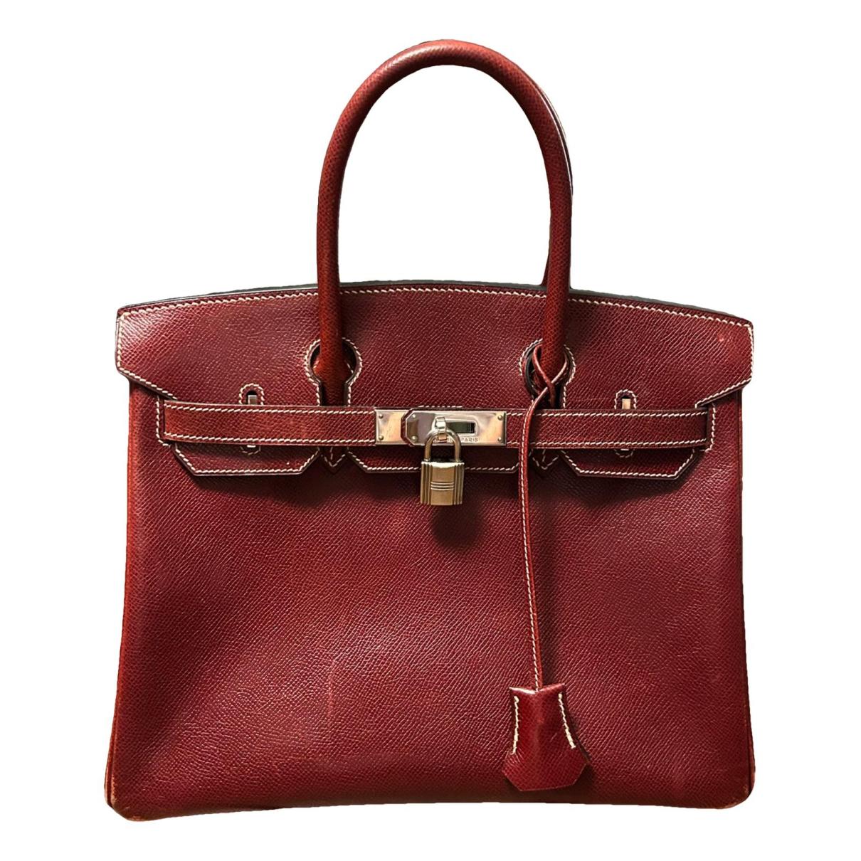 Hermès - Authenticated Birkin 35 Handbag - Leather Burgundy Plain for Women, Very Good Condition