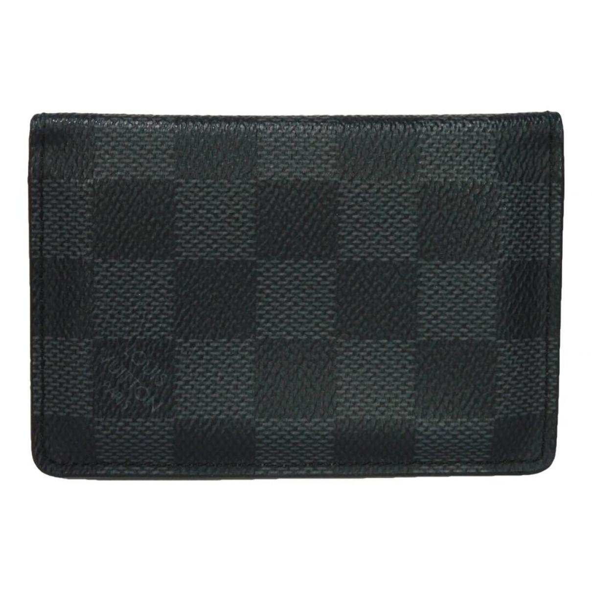 coin card holder cloth small bag Louis Vuitton Black in Cloth