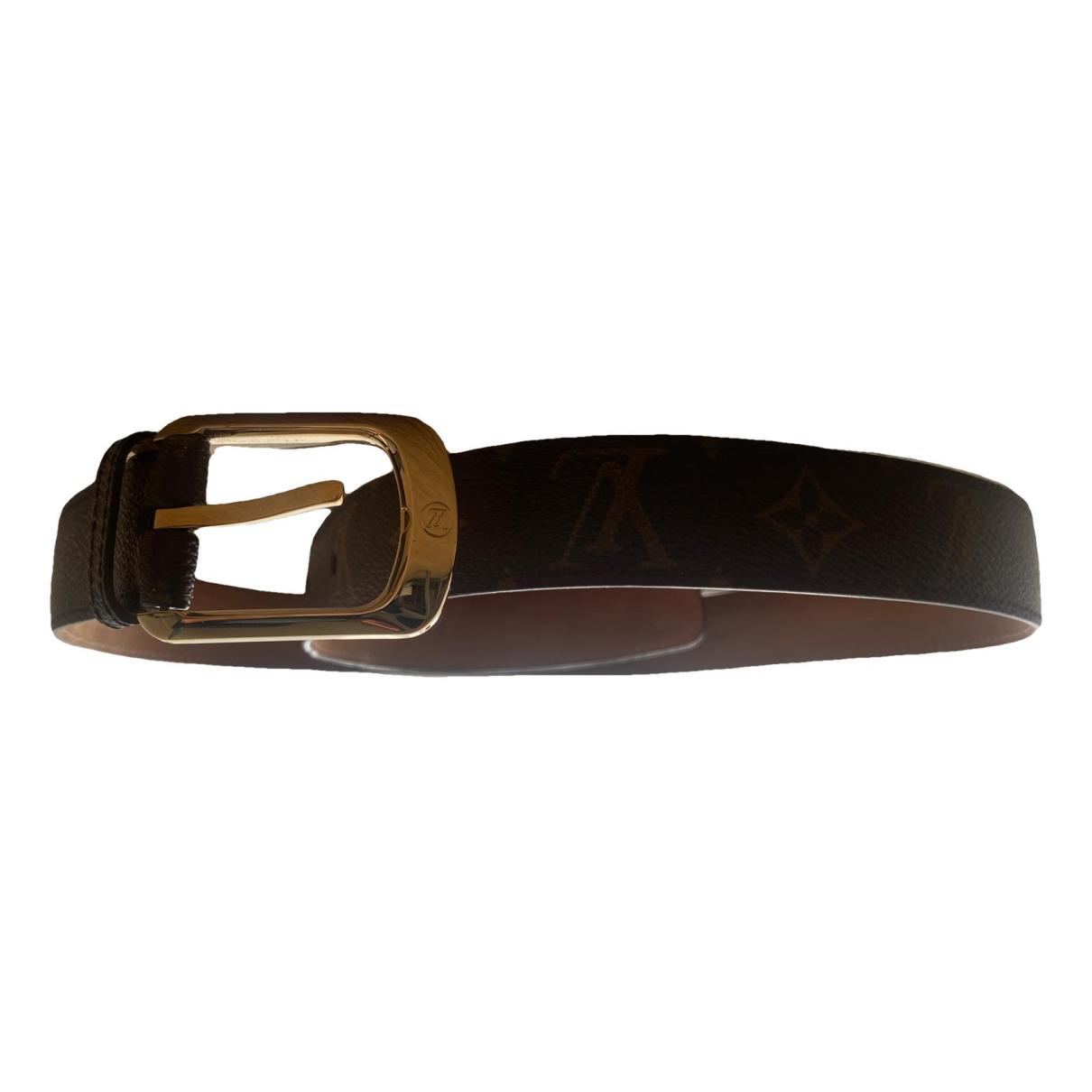 Twist leather belt Louis Vuitton Black size S International in Leather -  37651357