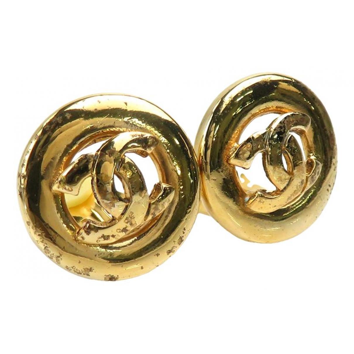 Cc earrings Chanel Gold in Metal - 32601839