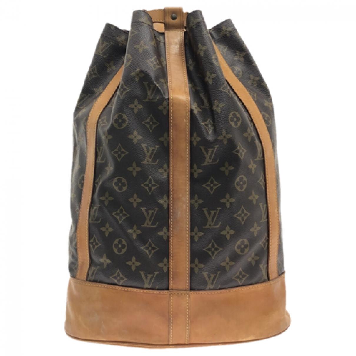 Cloth backpack Louis Vuitton Grey in Cloth - 37250892