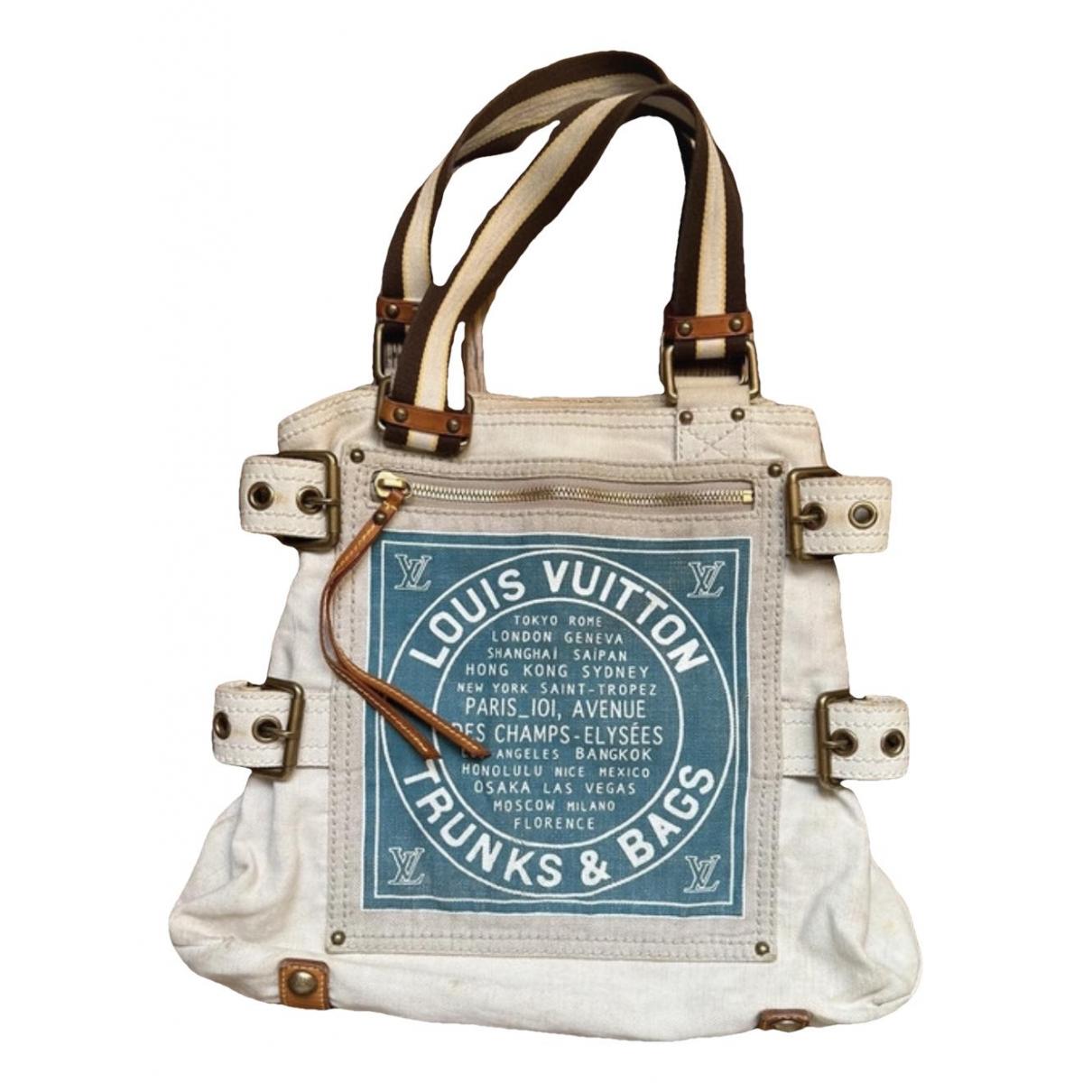 LOUIS VUITTON Beige Canvas Globe Shopper Cabas MM Bag