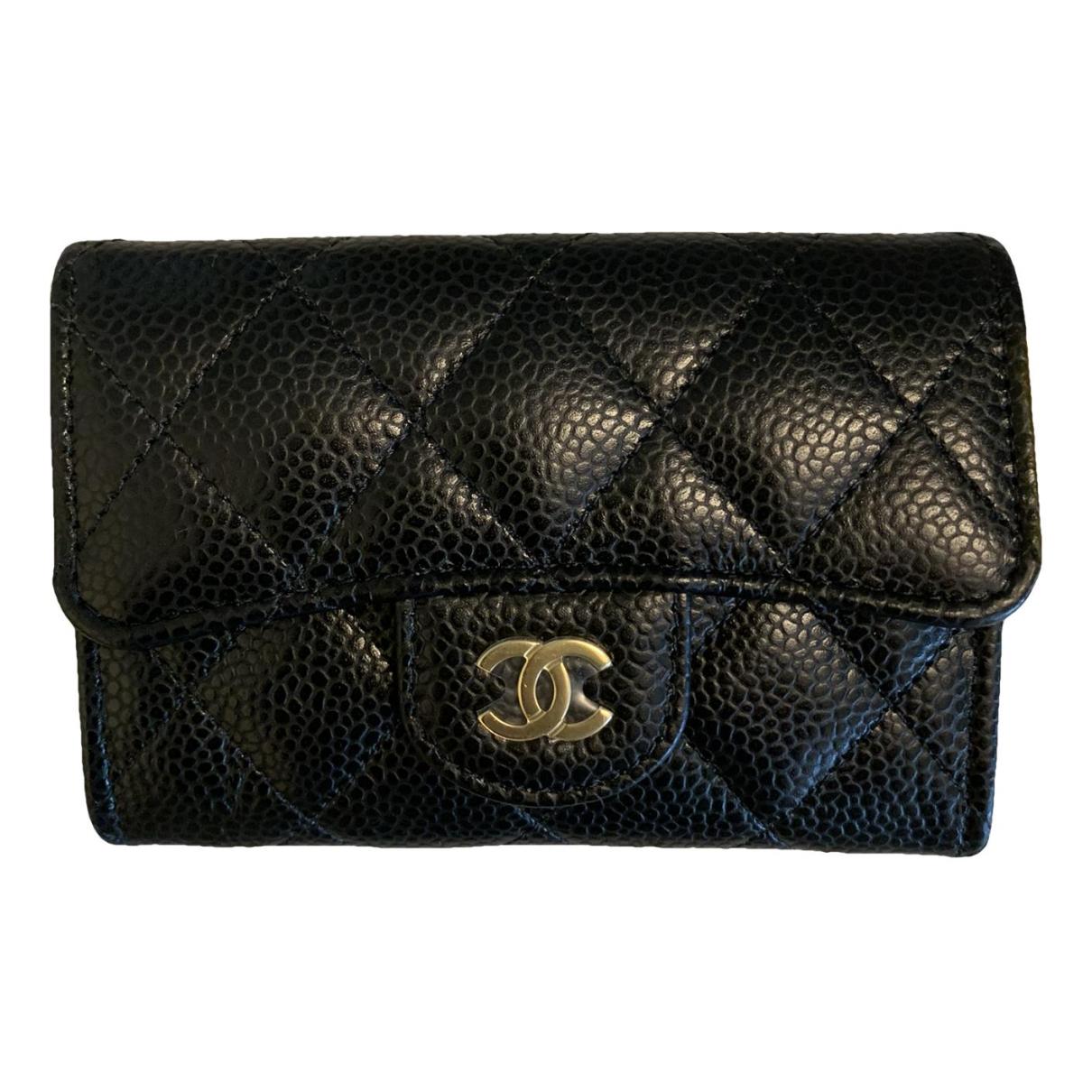 Timeless/classique leather card wallet Chanel Black in Leather - 34310800