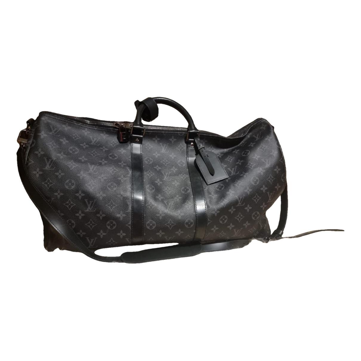 Daniel mm satchel cloth bag Louis Vuitton Black in Cloth - 12184765