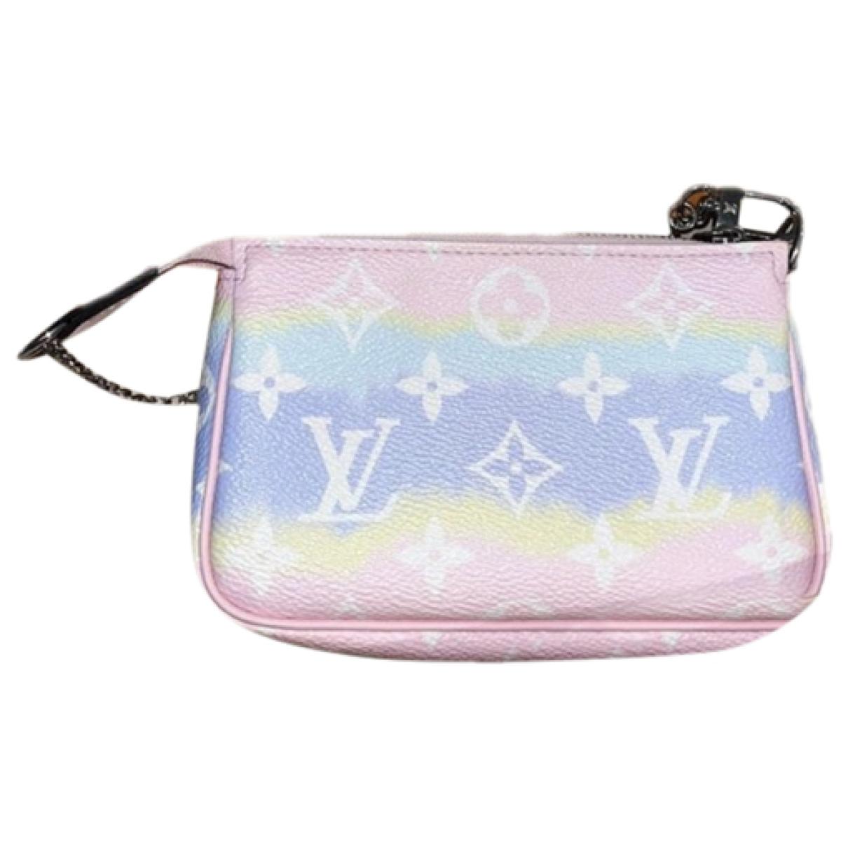 Cloth mini bag Louis Vuitton Pink in Cloth - 35554619