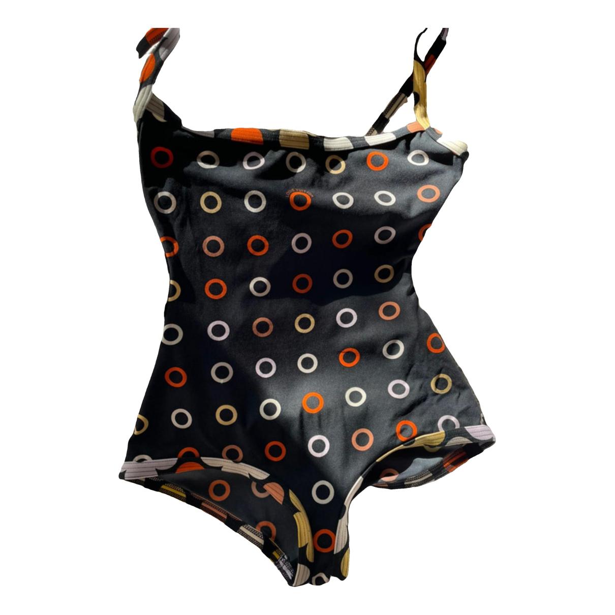 Louis Vuitton Monogram One-Piece Swimsuit BROWN. Size 36