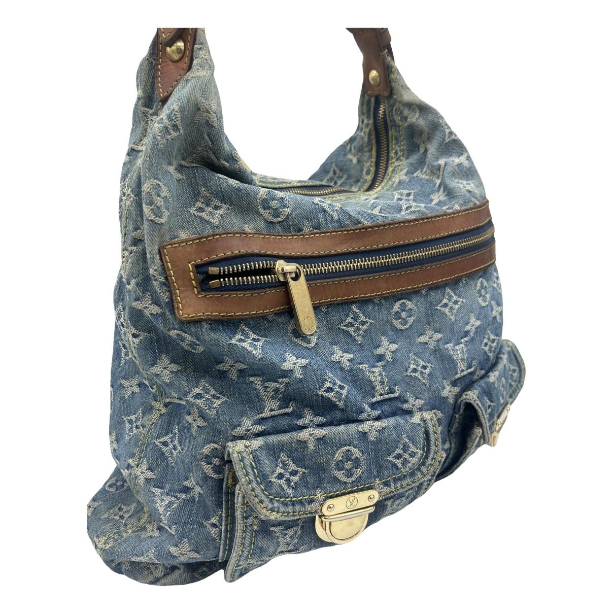 Pleaty handbag Louis Vuitton Blue in Denim - Jeans - 30843117
