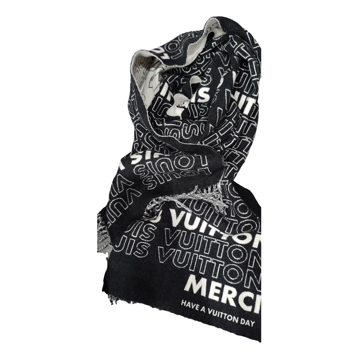 Wool scarf & pocket square Louis Vuitton Black in Wool - 29936579