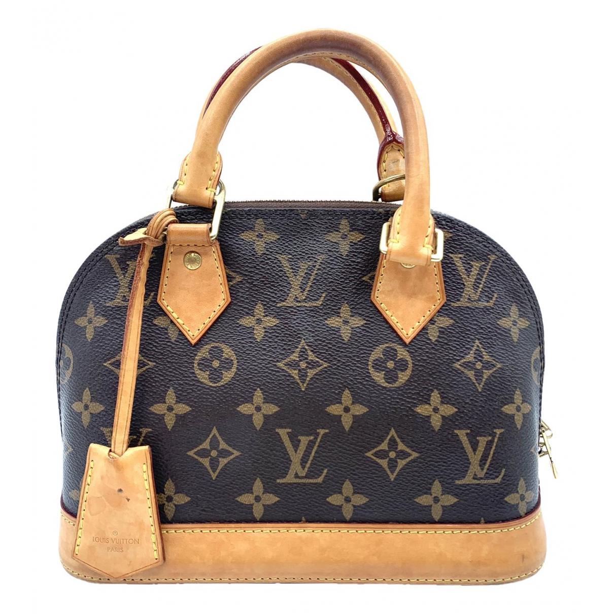 Alma bb crossbody bag Louis Vuitton Brown in Cotton - 30520959