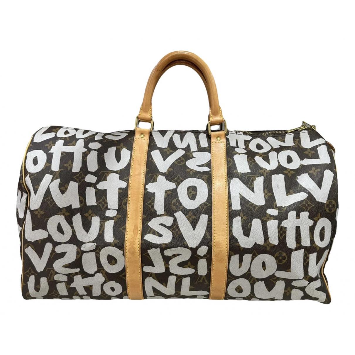 Essential trunk cloth clutch bag Louis Vuitton Brown in Cloth - 34374403